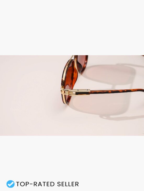 Oversized Aviator Sunglasses Double Bridge Vintage Fashion Gradient Lenses